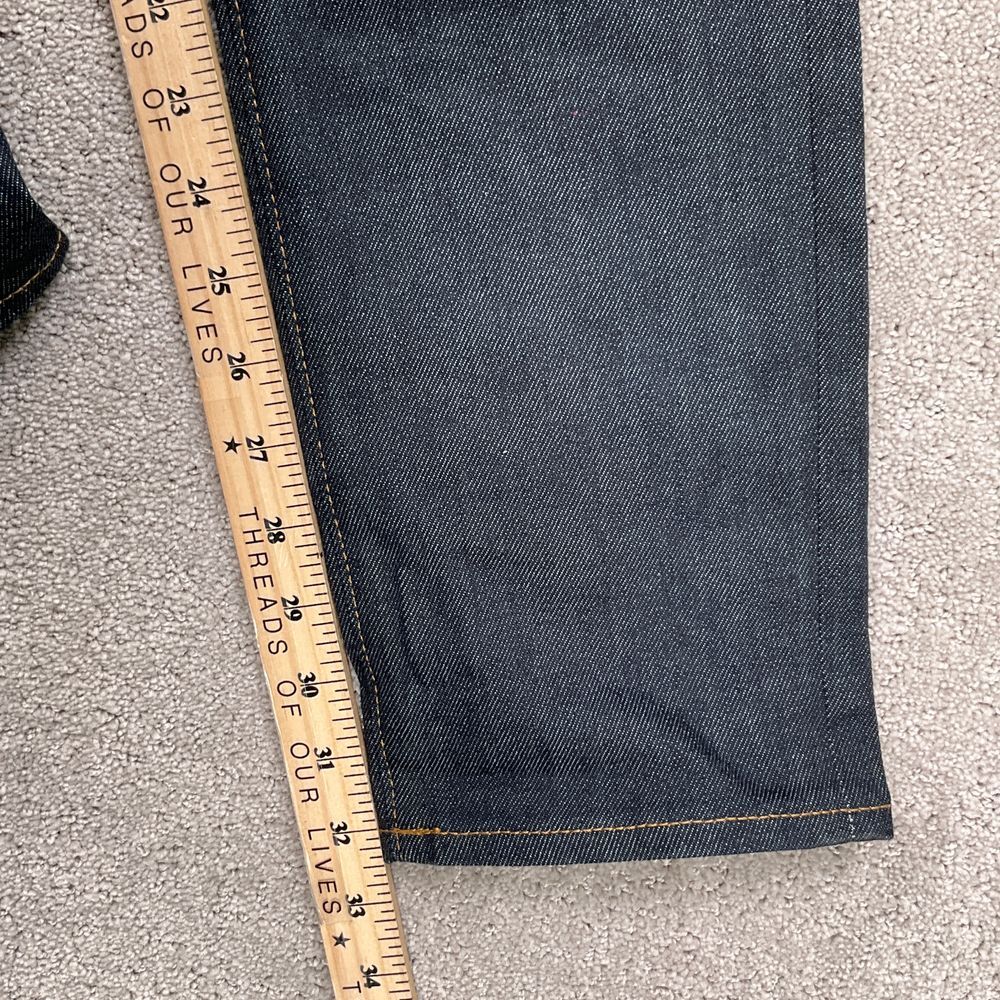 J Crew 250 Jeans Men 31W 32L Indigo Blue Kurabo Japanese Skinny Leg Denim - Picture 12 of 14
